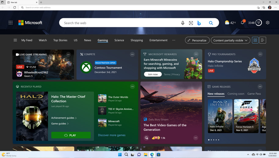 Xbox为微软Edge带来新的游戏功能-一点问答