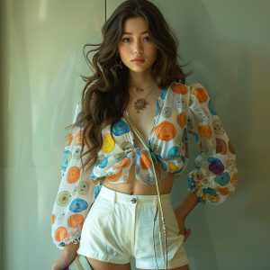 时尚条纹针织衫