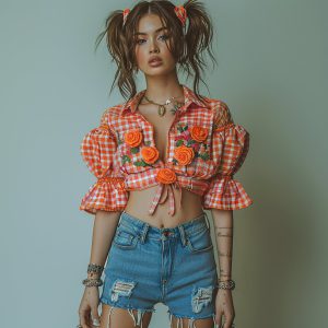 复古风格牛仔夹克