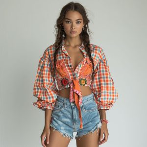 Alternative view of 复古风格牛仔夹克