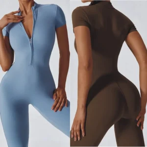 Alternative view of Quick drying breathable outdoor sports tight fitting jumpsuit fitness suit