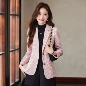Alternative view of Women Office Ladies Single Breasted Slim Blazer Coat